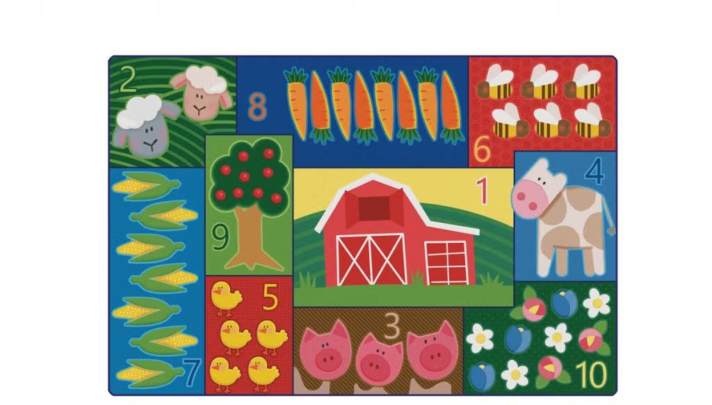 Toddler Farm Counting, 4' x 6'